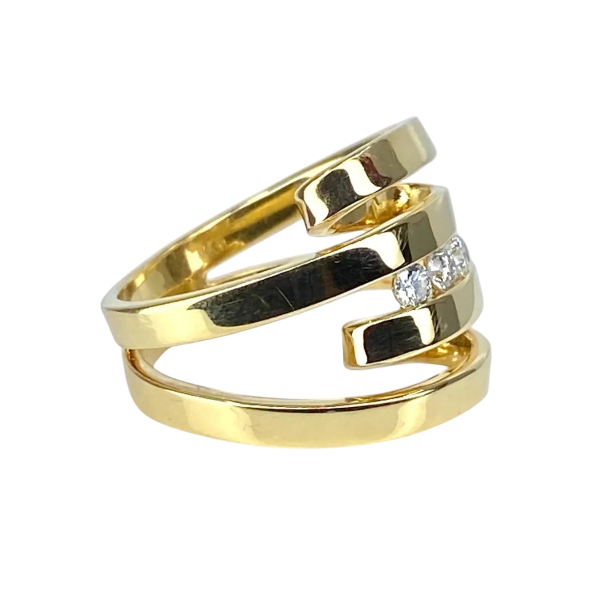 Yellow Gold and Diamond Ring