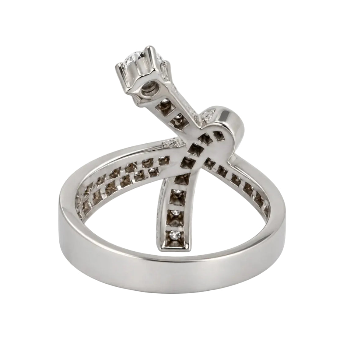 Bague A.ROURE en or blanc et diamants