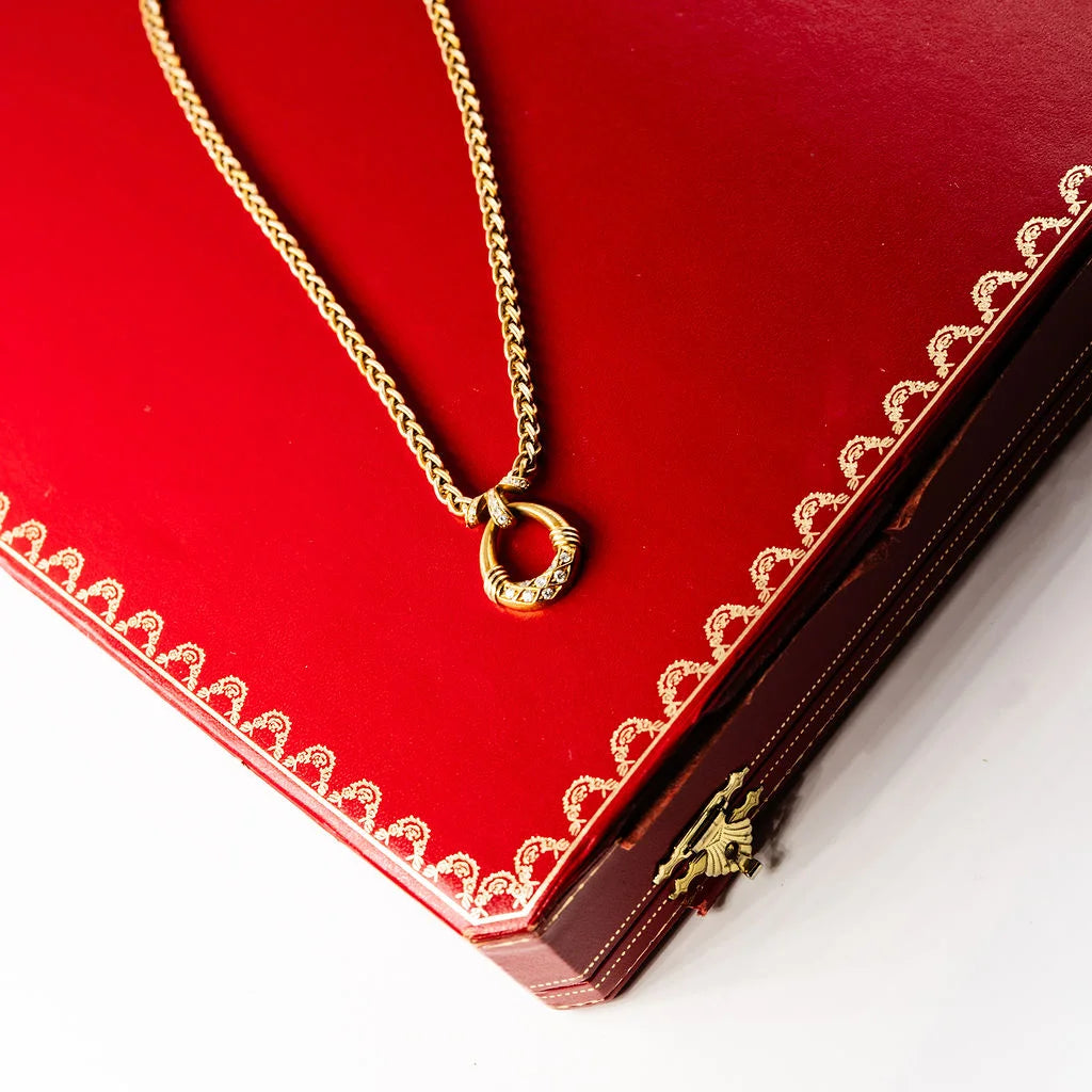 CARTIER Pendant Necklace in yellow gold, rose gold, white gold, and diamonds