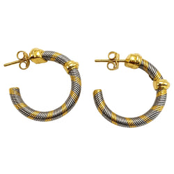 Boucles d’oreilles Créoles CARTIER Aurore en or jaune et acier