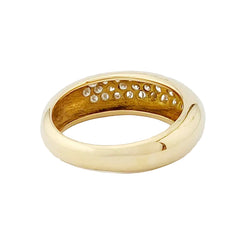 Yellow Gold and Diamond Pave Ring