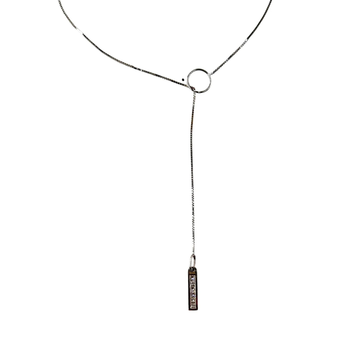 White Gold Necklace with Diamond Pendant