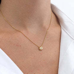 Yellow Gold and Diamond Pendant Necklace