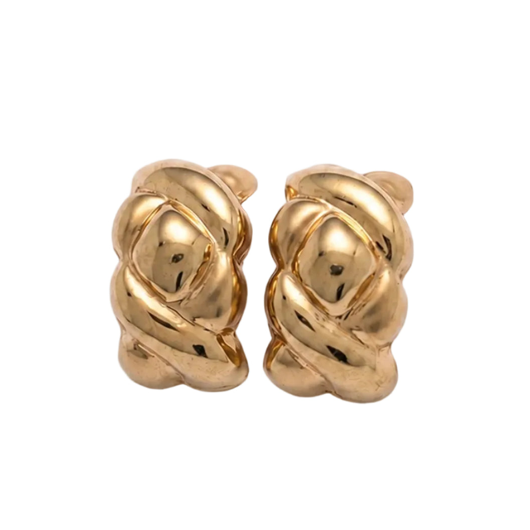 Yellow Gold Stud Earrings
