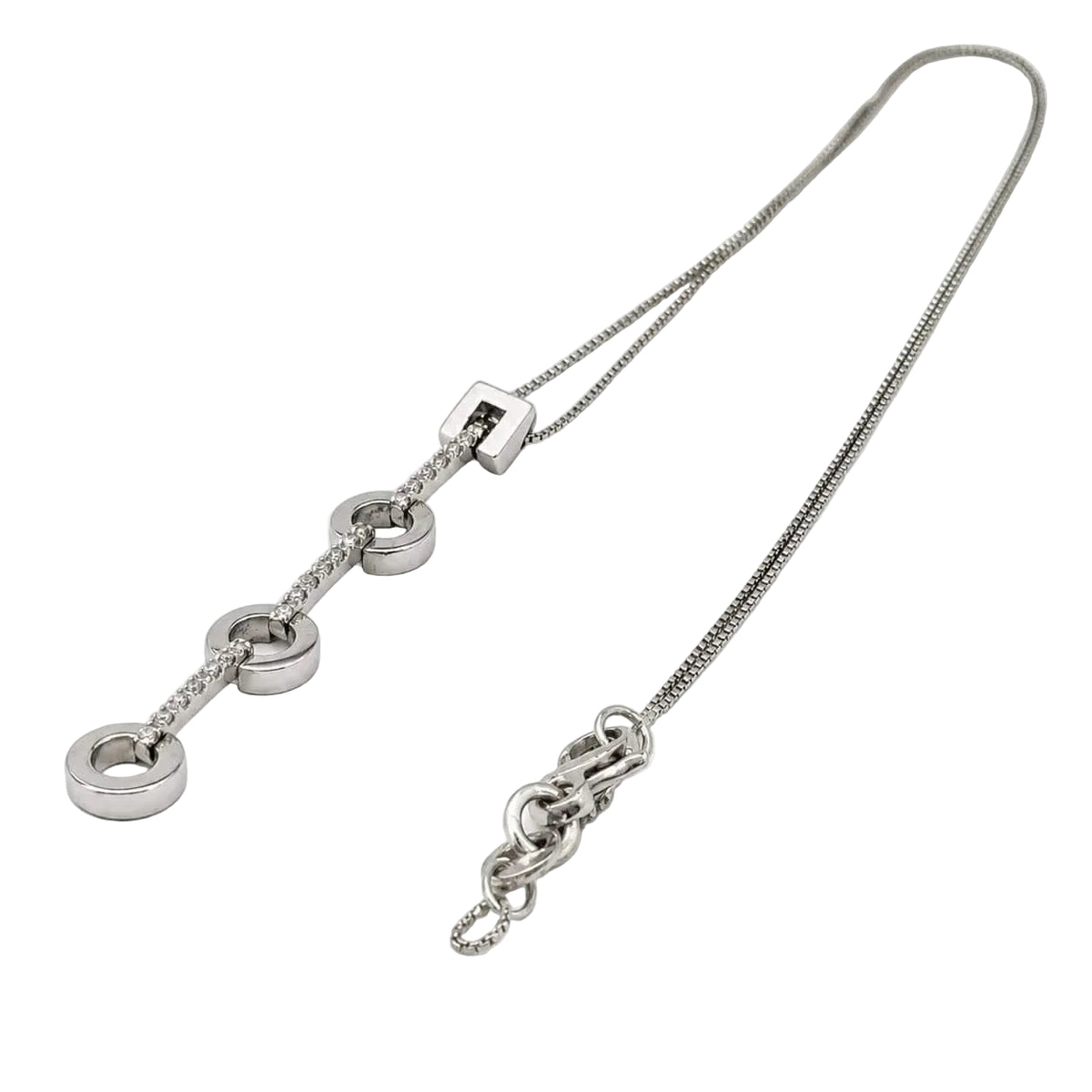 White Gold and Diamond Pendant Necklace