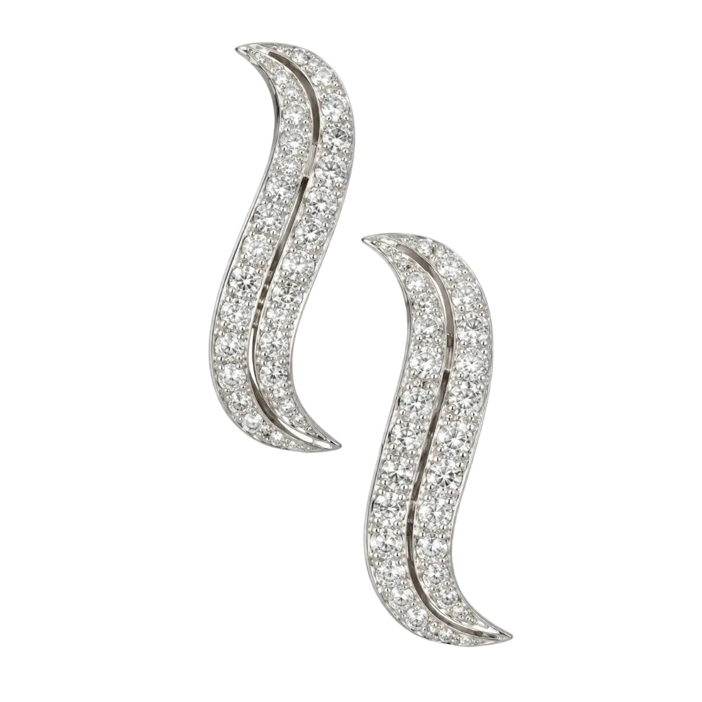 Platinum and Diamond Earrings