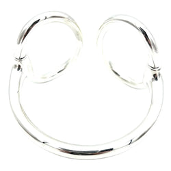 HERMÈS "Nausicaa" GM Silver Bangle Bracelet