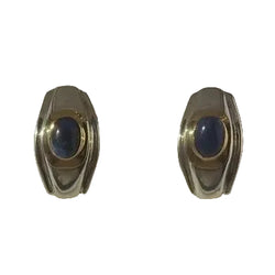 Ilias LALAOUNIS Clip-on Earrings with 3.6 carats of Sapphires, Silver, and 18k Yellow gold
