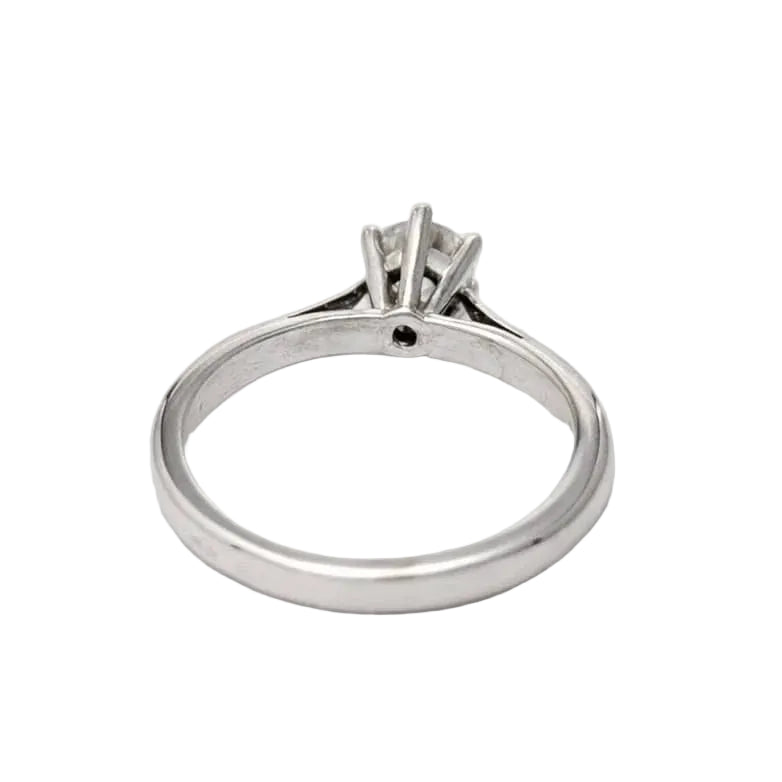 White Gold Solitaire Ring with a Diamond