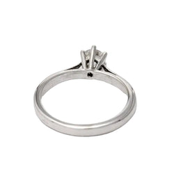 White Gold Solitaire Ring with a Diamond