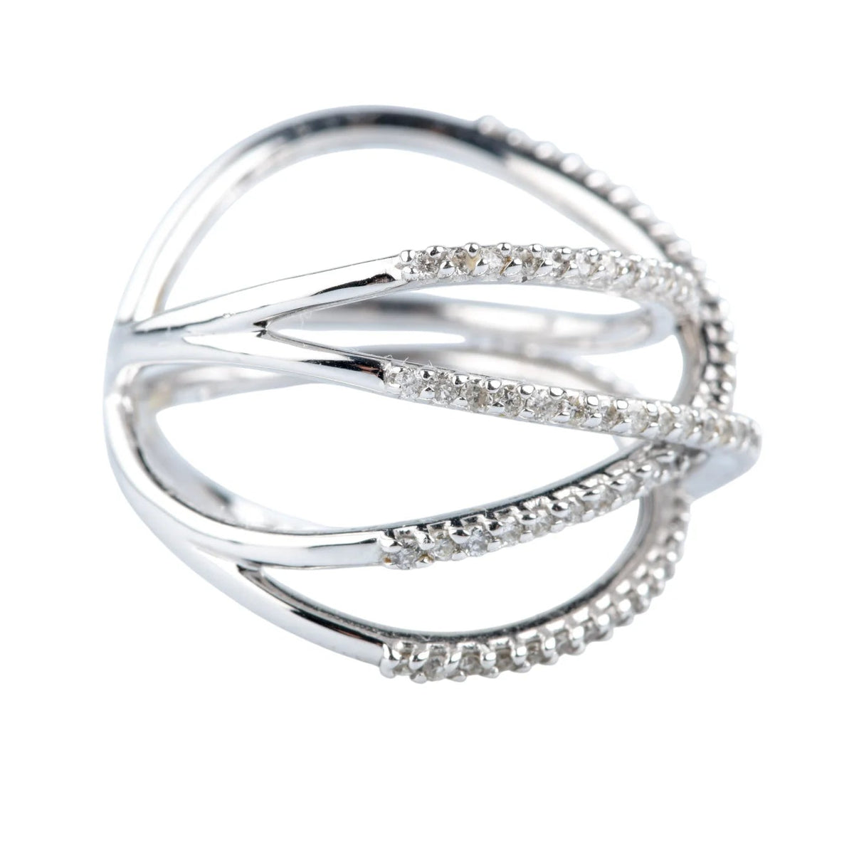 White Gold Diamond Pave Ring