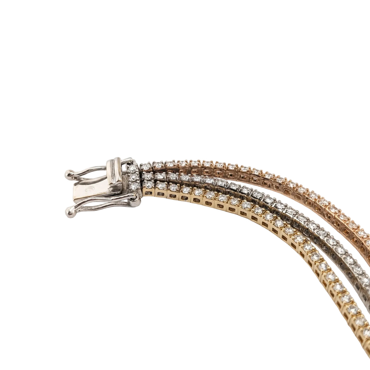 "Ligne" Bracelet in White Gold, Yellow Gold, Rose Gold, and Diamonds