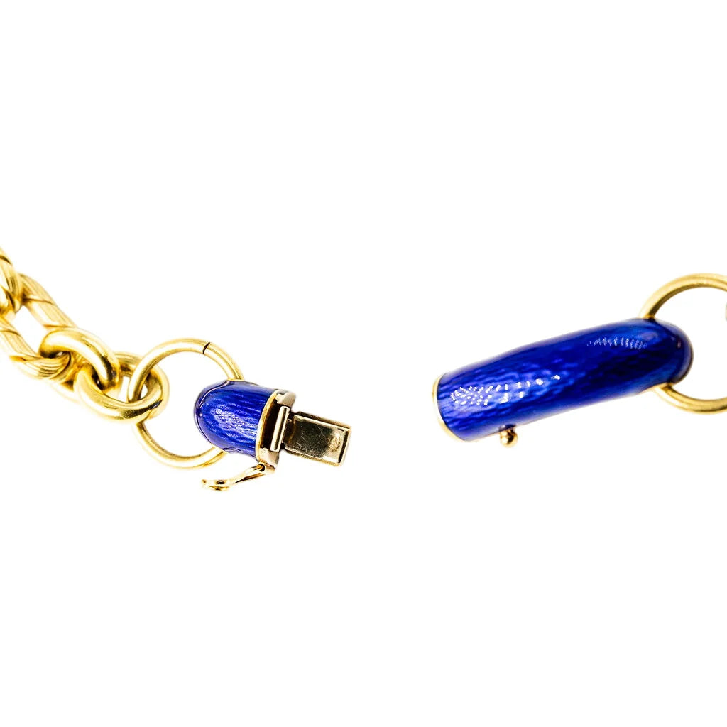 UNOAERRE Choker Necklace in Yellow gold and Enamel