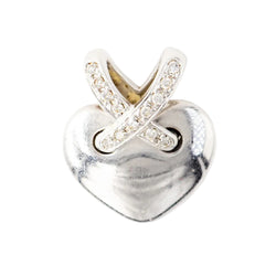 CHAUMET "Coeur Liens" Pendant in white gold and diamonds