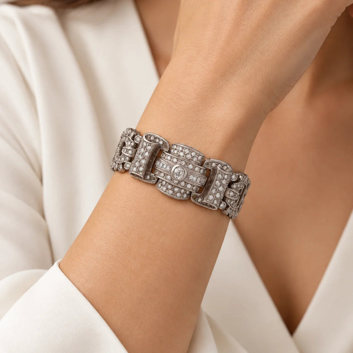 Platinum and Diamond Bracelet
