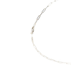 DINH VAN "Double Hearts R9 Handcuffs" Pendant Necklace in white gold and diamonds
