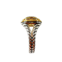 DAVID YURMAN "Albion" Ring in Silver, Yellow Gold, and Citrine