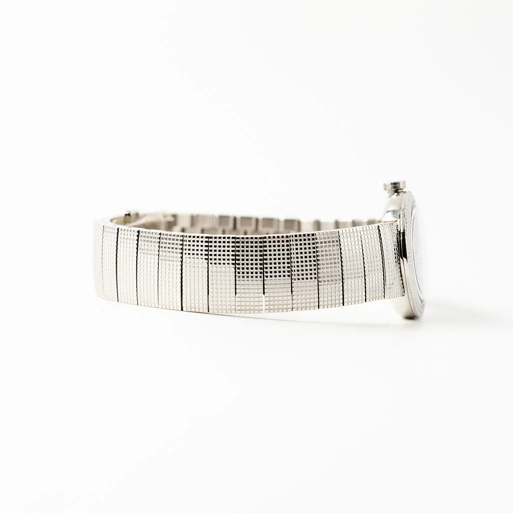 DIOR "La Baby D" ladies' watch in stainless steel, Mother-of-pearl, and diamonds