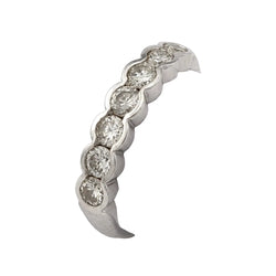 White Gold and Diamond Wedding Band