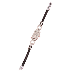 Watch in white gold, platinum, and diamonds