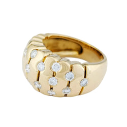 Yellow Gold and Diamond Dome Ring