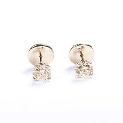 White Gold and Diamond Stud Earrings