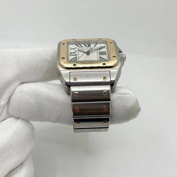 Montre CARTIER Santos 100 en or jaune et acier inoxydable