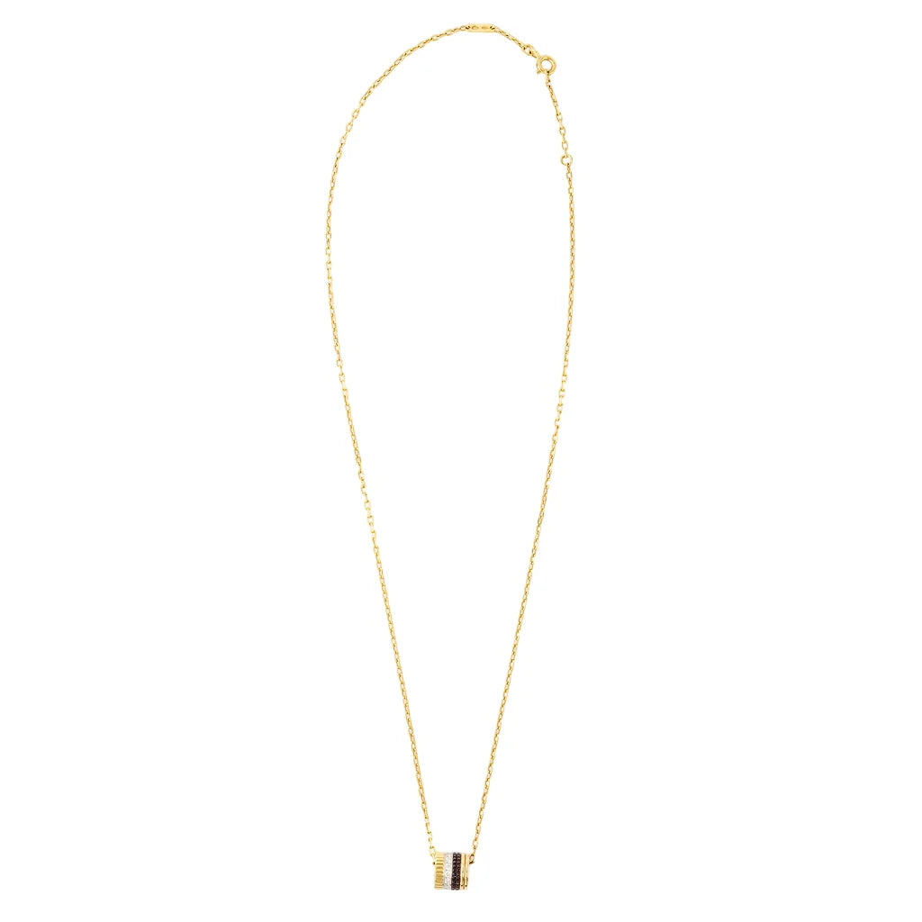 BOUCHERON "Quatre" Pendant Necklace in yellow gold, rose gold, white gold, PVD, and diamonds
