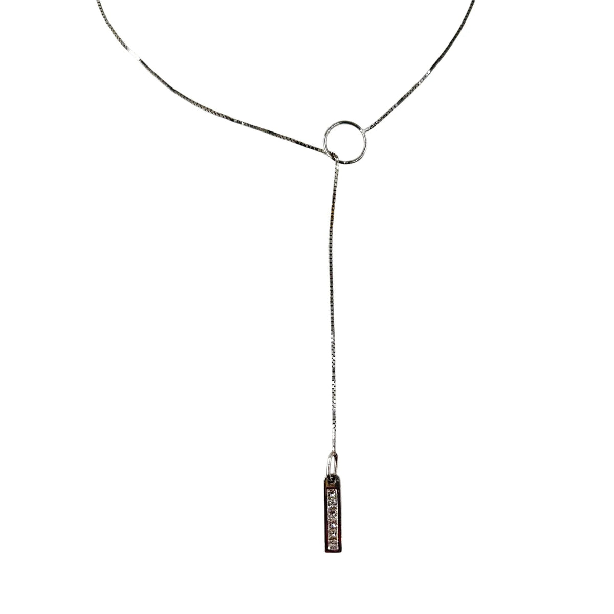 White Gold Necklace with Diamond Pendant