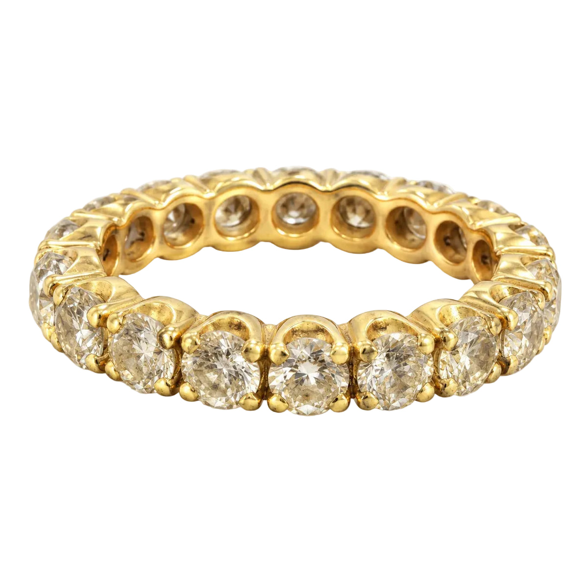Yellow Gold and Diamond Wedding Band