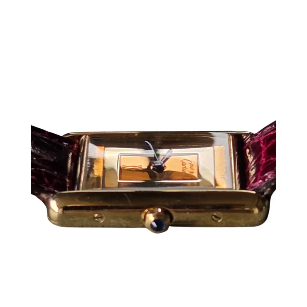 Cartier "Tank" Must Vintage Vermeil Quartz Watch