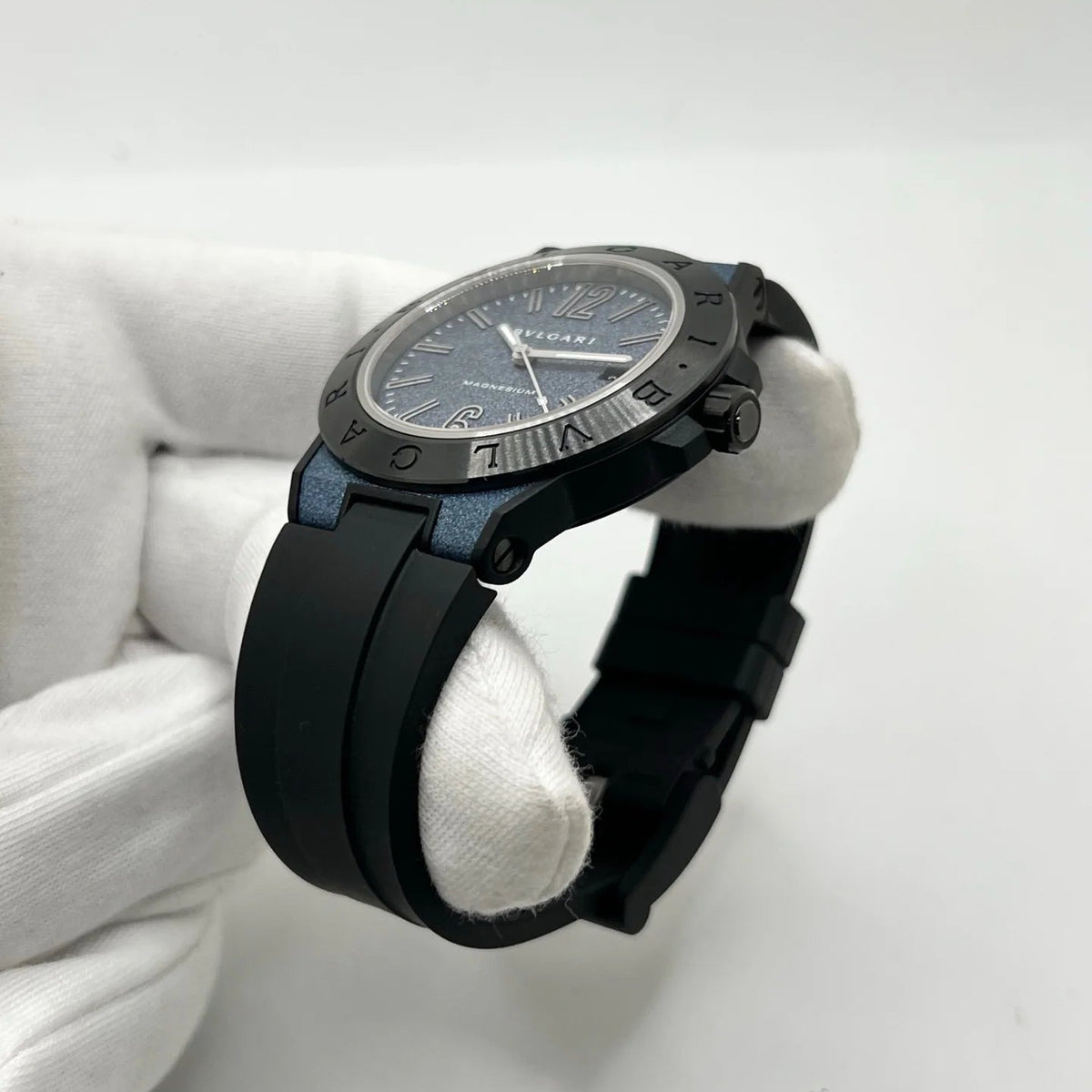 BULGARI "Diagono Magnesium" Watch in Rubber