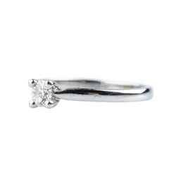 White Gold Solitaire Ring with Diamond