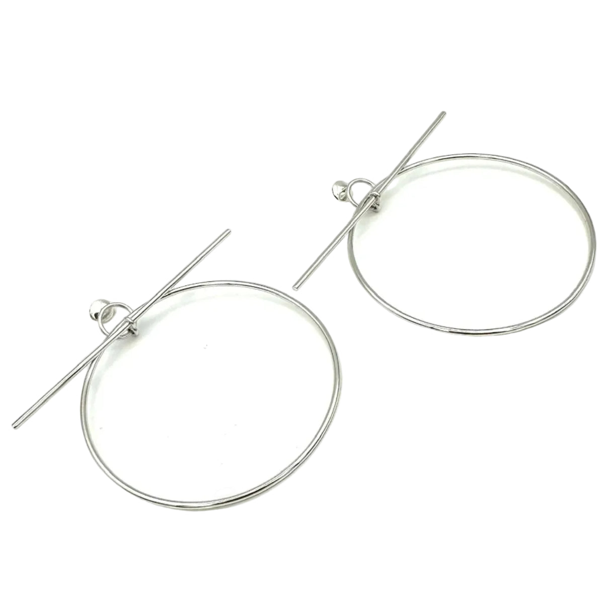 HERMÈS "Loop" GM Silver Hoop Earrings