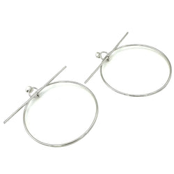 HERMÈS "Loop" GM Silver Hoop Earrings