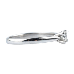 White Gold Solitaire Ring with Diamond