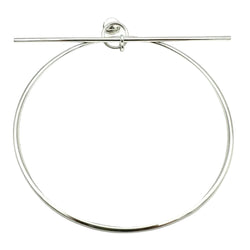 HERMÈS "Loop" GM Silver Hoop Earrings
