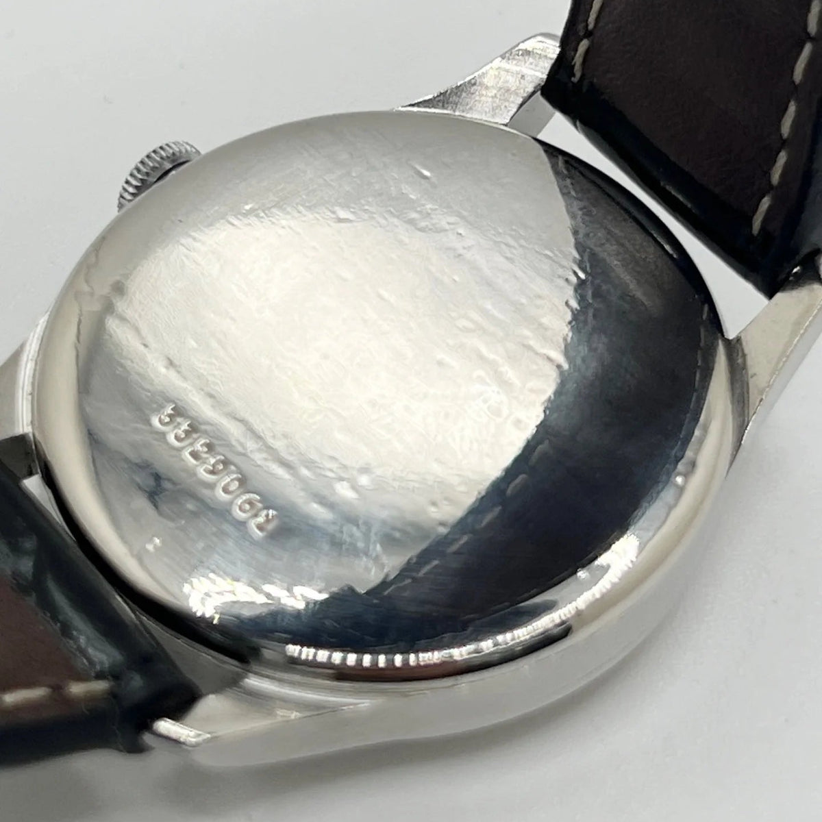 ETERNA "Calatrava" Watch in Stainless Steel and Leather