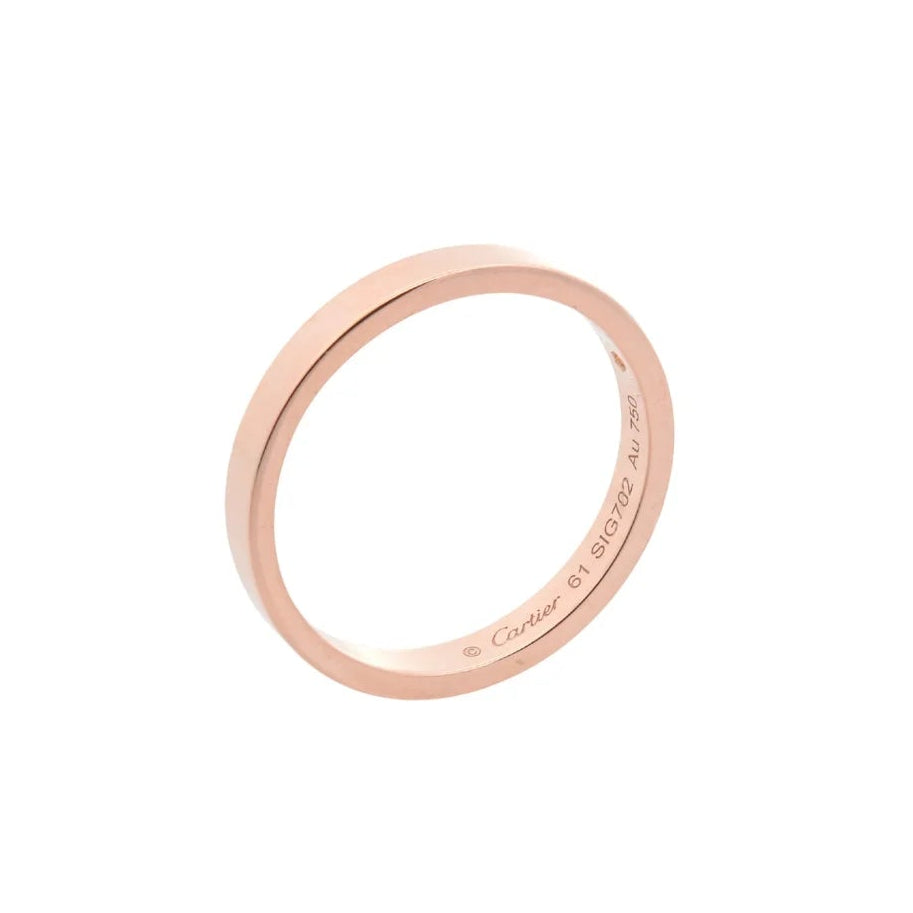 Bague Alliance CARTIER C de Cartier en or rose et diamant