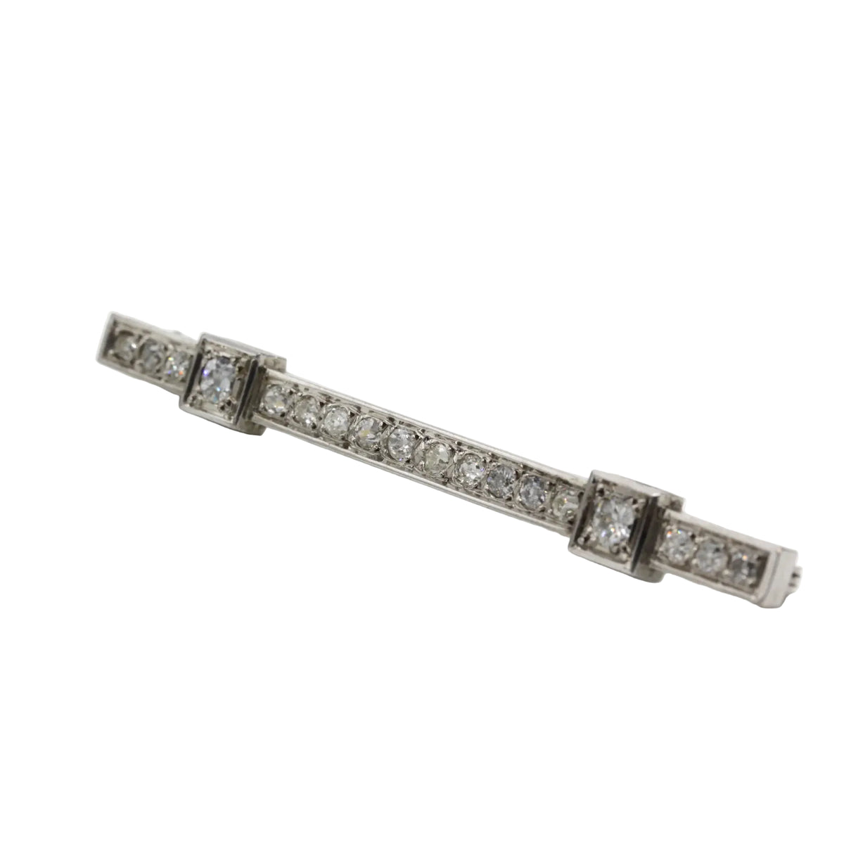 White Gold and Diamond Brooch
