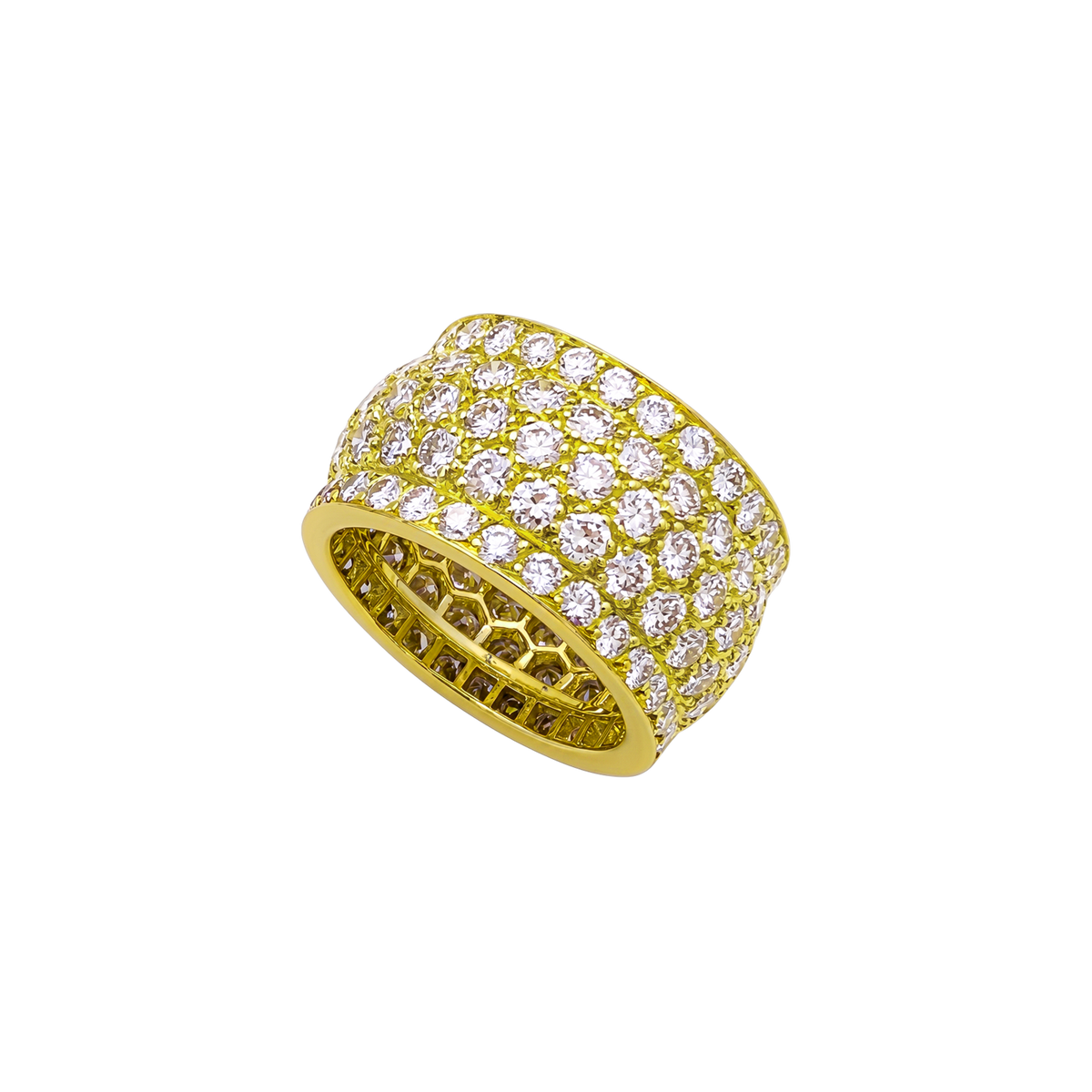 Bague bandeau Cartier, « Nigeria », or jaune et diamants.