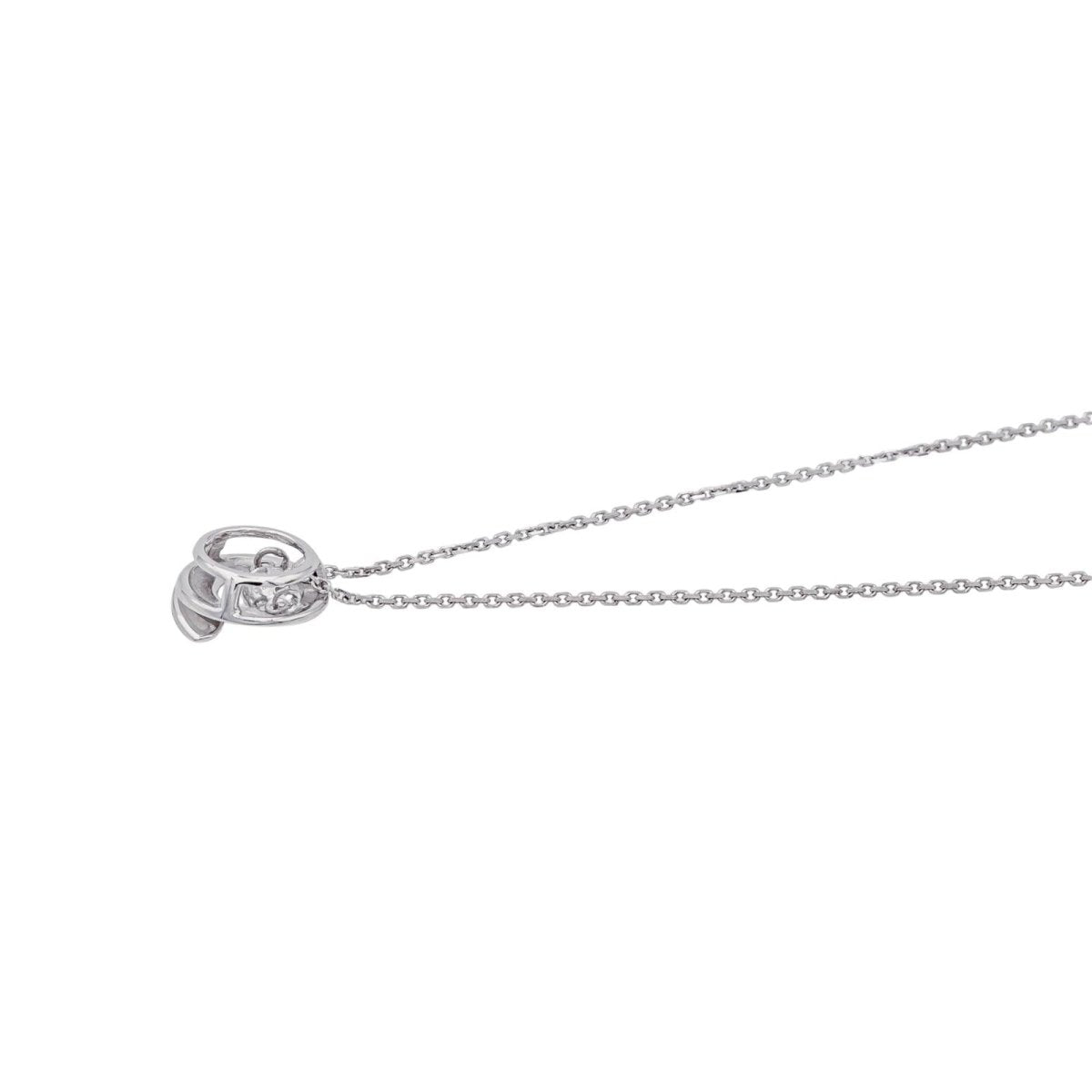 Garel Collier Solitaire Or blanc Diamant - Castafiore