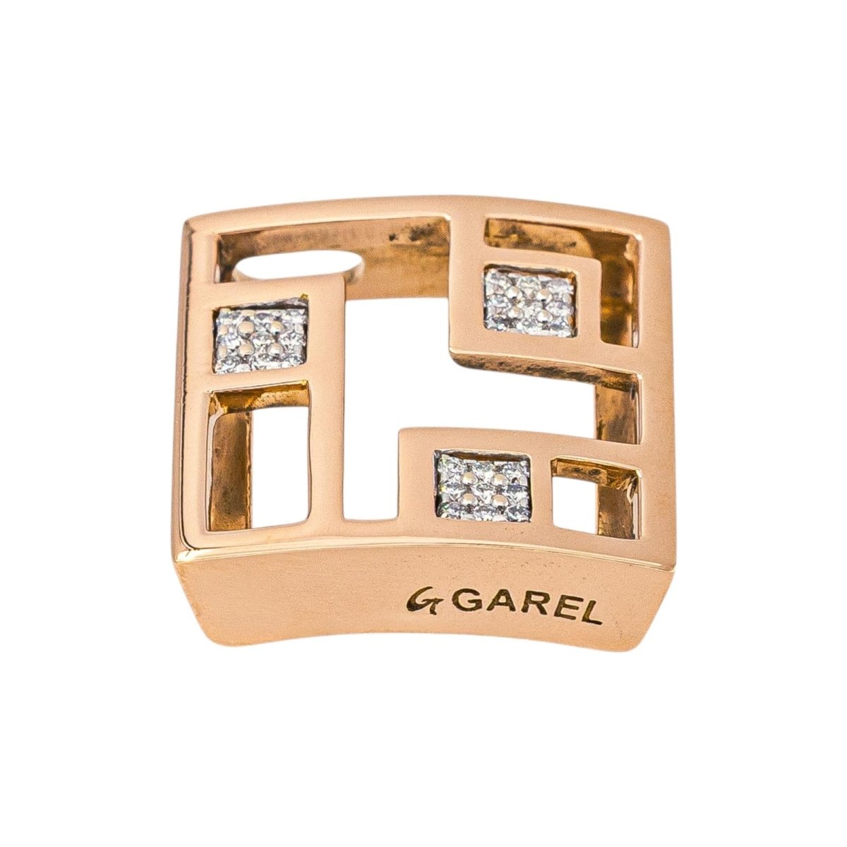 Garel Pendentif Or rose Diamant - Castafiore