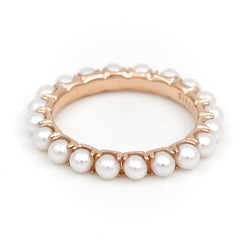Ginette NY Bague Alliance Maria Or rose Perle - Castafiore