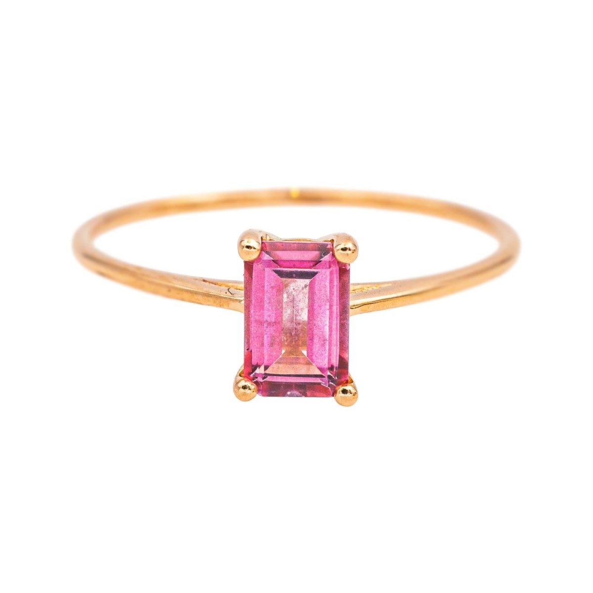 Ginette NY Bague Mini Cocktail Or rose Topaze - Castafiore