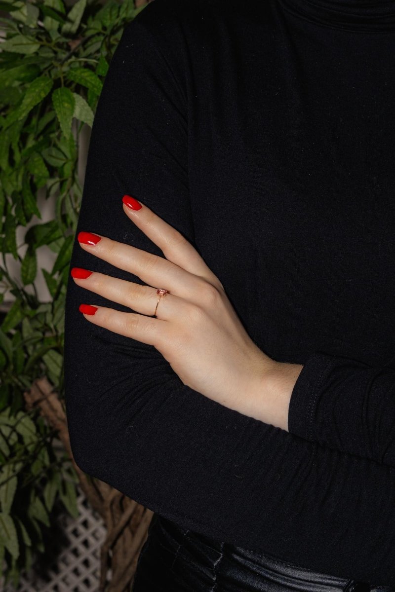 Ginette NY Bague Mini Cocktail Or rose Topaze - Castafiore