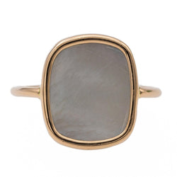 Ginette NY Bague White mop antique Or rose Nacre - Castafiore