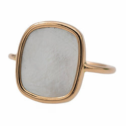 Ginette NY Bague White mop antique Or rose Nacre - Castafiore