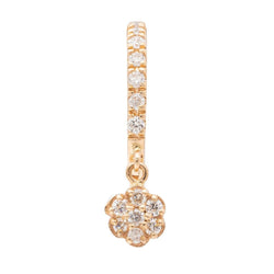 Ginette NY Boucles d'oreilles Be mine lotus solo Or rose Diamant - Castafiore