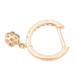 Ginette NY Boucles d'oreilles Be mine lotus solo Or rose Diamant - Castafiore
